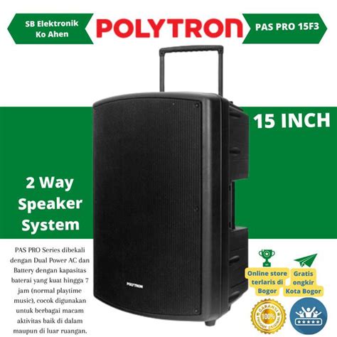 Jual Speaker Polytron Pas Pro F Inch Dilengkapi Fm Radio Shopee