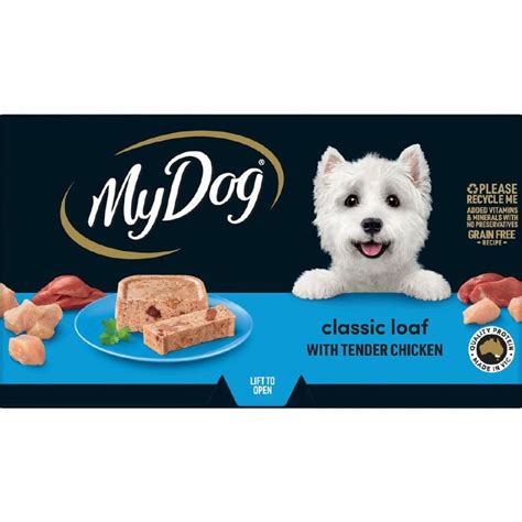 My Dog Chicken Supreme Meaty Loaf Wet Dog Food Trays 6 Pack 100g The