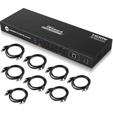 Tesmart 16x1 Hdmi Kvm Switch 16 Port Enterprise Grade Support 4k 60hz