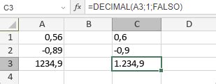 Función Decimal