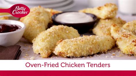 Oven Fried Chicken Tenders Betty Crocker Recipe Youtube