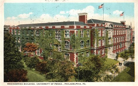 Vintage Postcard 1923 Engineering Building University Of Penna Philadelphia Pa United States