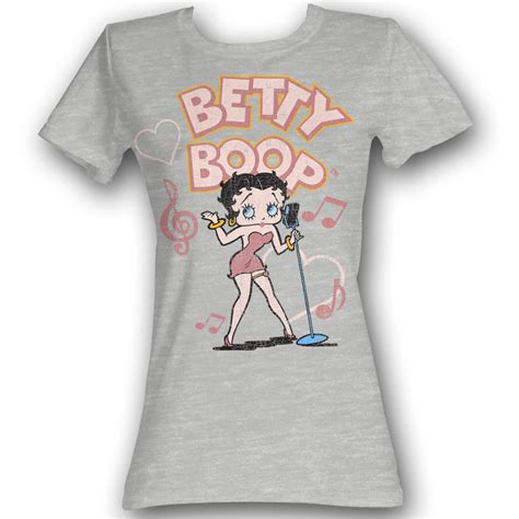 Betty Boop Juniors T Shirt Chillin In Da Club Grey Tee Shirt Betty