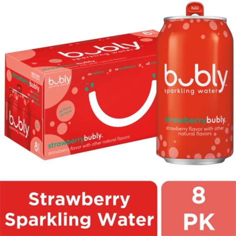 Bubly™ Strawberry Flavored Sparkling Water Cans 8 Pk 12 Fl Oz Pick