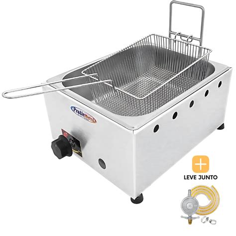 Fritadeira Industrial De Pastel - Fritadeira de Pastel Batata Coxinha a Gas e Oleo Industrial com ...