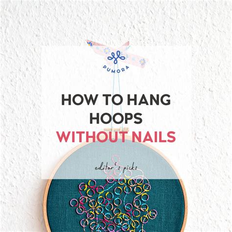 How to hang embroidery hoops without damaging your walls