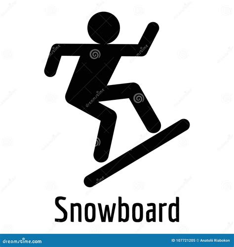 Snowboard Icon Simple Style Stock Vector Illustration Of Motion