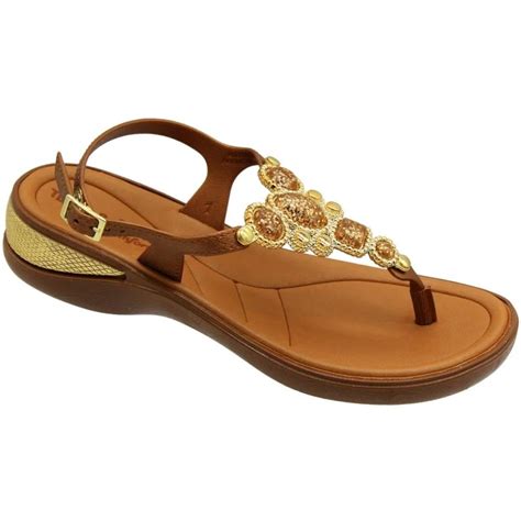 Sandália Terra E Água Confort - SANDÁLIA TERRA E ÁGUA ANABELA COMFORT 489804 Bronze