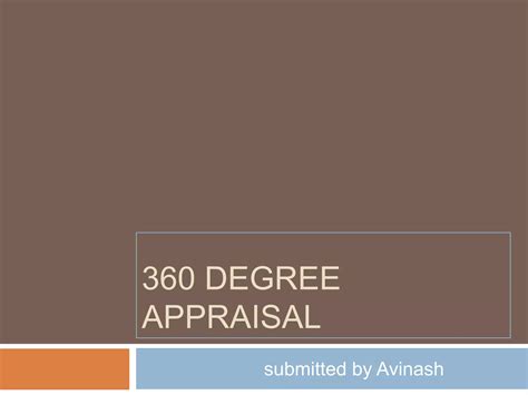 360 Degree Appraisal Ppt