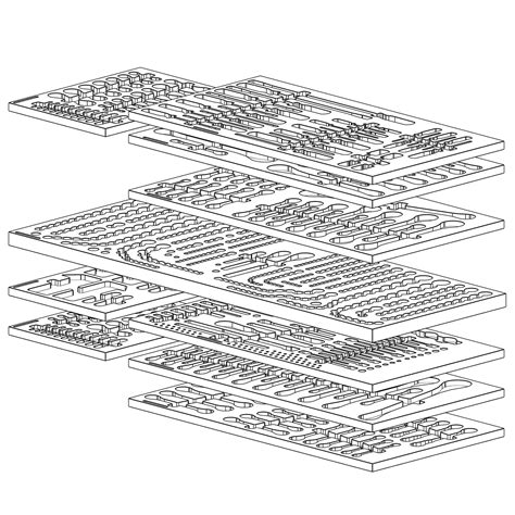 Foam Organizers For Shadowing The Husky Piece Mechanics Tool Set In