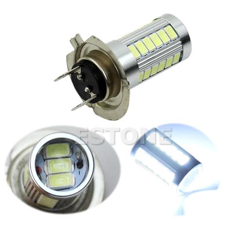 H7 5630 SMD 33 LED 12V yüksek parlak beyaz otomatik araba sürüş ışık