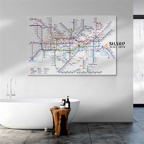 LONDON TUBE MAP Wall Art Canvas Print London Underground Map - Etsy