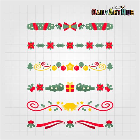 Christmas Borders Clip Art Set – Daily Art Hub – Free Clip Art Everyday