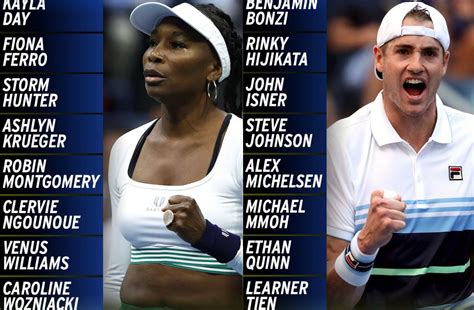 All US Open Wildcards Venus Williams Caroline Wozniacki John Isner