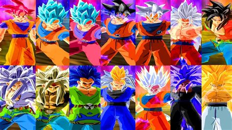 Todas As TransformaÇÕes Do Goku Ssj4 Ao Ssj10 Ssg Ssb Ssbk Ui