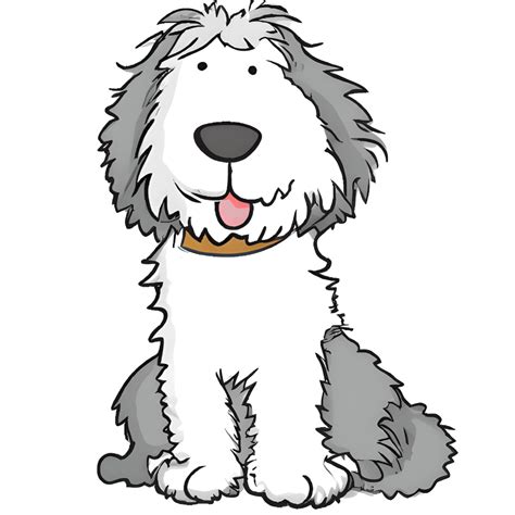 Old English Sheepdog Cartoon · Creative Fabrica