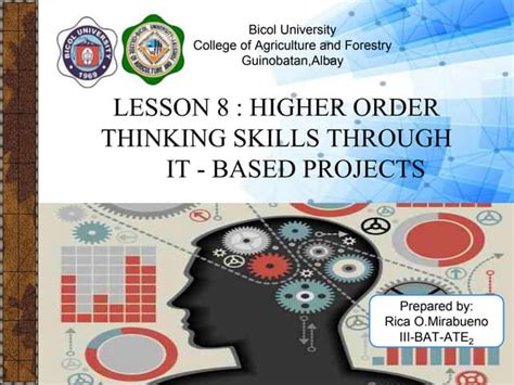 Lesson 8 Higher Order Thinking Skills Through It Based Projects Mirabueno Ppt