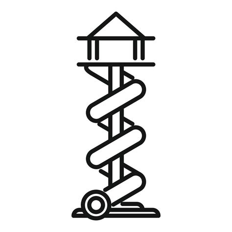 Big Spiral Tube Icon Outline Vector Water Park 20266131 Vector Art At