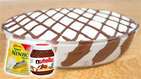 PAVÊ DE LEITE NINHO NUTELLA O PAVÊ MAIS CREMOSO E DELICIOSO DO