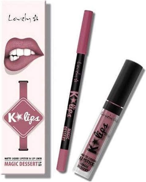 Bol Lovely K Lips Matte Liquid Lipstick Lip Liner Magic Dessert