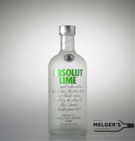 Absolut Lime Cl Melgers Wijn En Dranken