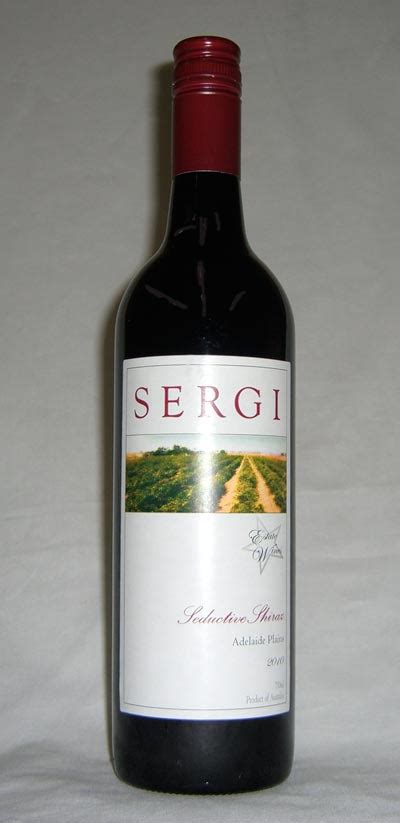 Sergi Estate Seductive Basket Pressed Shiraz 18 Australian Wine Archives