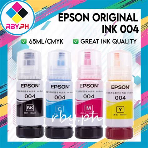 Epson Original Ink Set Cmyk Shopee Philippines