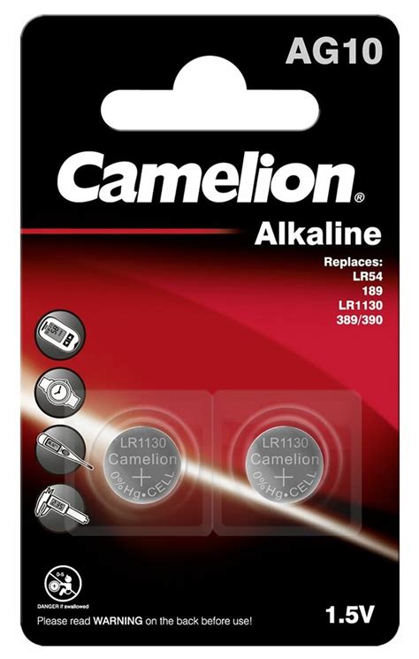 Camelion LR54/LR1130/AG10 1,5V Alkaline Batterier