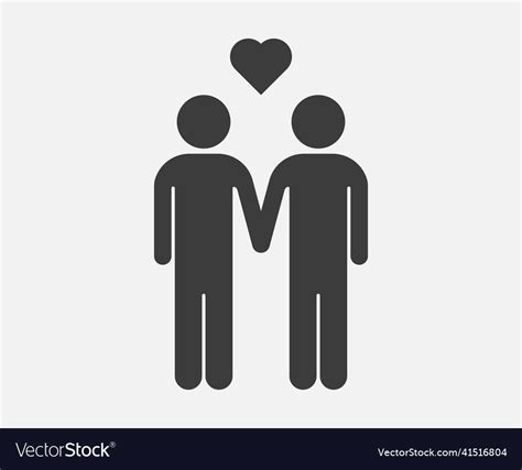 Gay Couple Icon Homosexual Couple Sign Royalty Free Vector