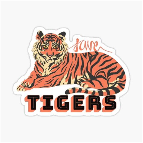 "Save Tigers" Sticker for Sale by ketankh | Redbubble