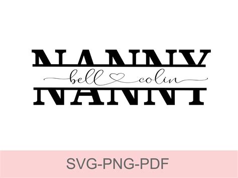 Nanny Svg File Mothers Day Svg Svg Files For Circut Nanny Etsy