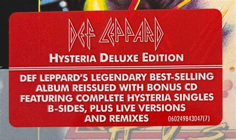 Def Leppard Hysteria Deluxe Edition 2 Cd Digi 27 Tracks B Sides Live Neu Ebay