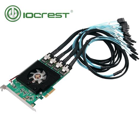 IOCREST 16 Ports SATA 6G PCI Express Controller Card Marvell 88SE9215