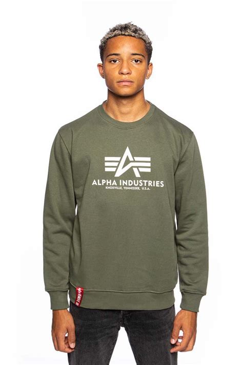 Bluza Alpha Industries Basic Sweater Zielona Bludshop Sklep Online