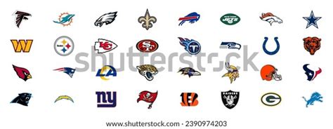 Nfl American Football Conference Division Team Stock Vector (Royalty ...