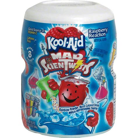 Kool Aid Mad Scientwists Sugar Sweetened Soft Drink Mix Raspberry Reaction Pantry Cannata S