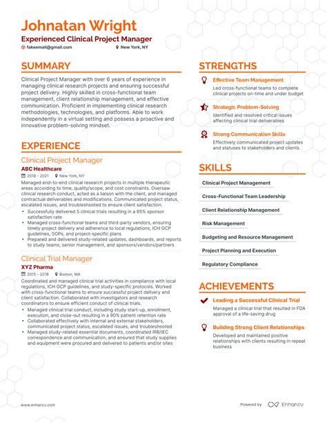 5 Clinical Project Manager Resume Examples And Guide For 2023