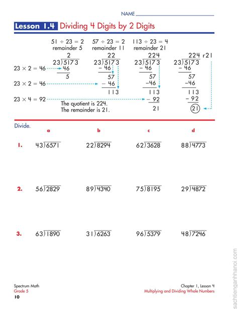 [download Pdf] Spectrum Math Grade 5 Có Kèm đáp án [1] Sách Tiếng Anh Hà Nội