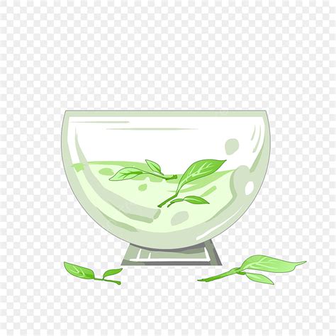 Cartoon Green Tea Leaves Illustration Green Tea Green Tea