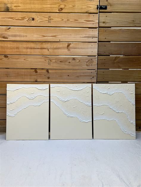 Tidal 1 (Ivory | 18in x 24in | Triptych) – Lexi Gilbert, Inc.