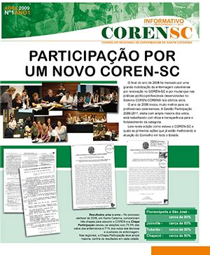 Informativo 01 1 Coren SC Conselho Regional De Enfermagem De Santa