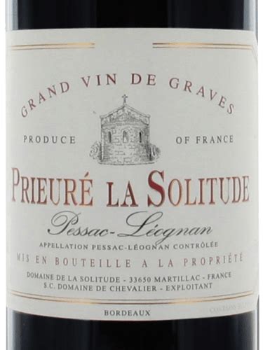 Domaine De La Solitude Prieur La Solitude Pessac L Ognan Vivino Us