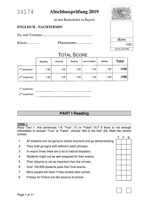 Simple past exercices for b1 onwards Abschlussprüfung 2019 an den