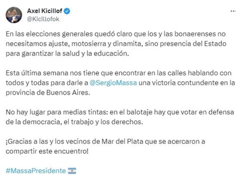 No Hay Que Descansar La Advertencia De Axel Kicillof Antes De Ir A