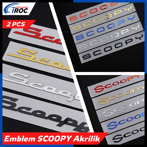 Jual 2PCS STIKER TIMBUL SCOOPY EMBLEM SCOOPY FI 2018 2021 2022 2023