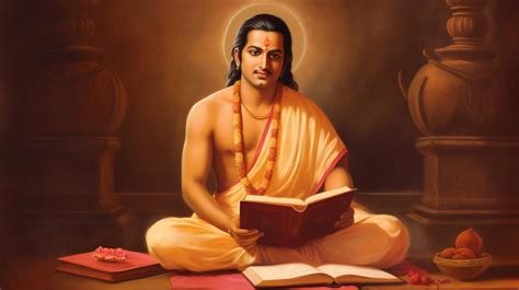 saint dnyaneshwar reading dnyaneshwari premium ai generated image