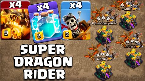 Super Dragon And Dragon Rider Attack Strategy With 4 Clone Best Super