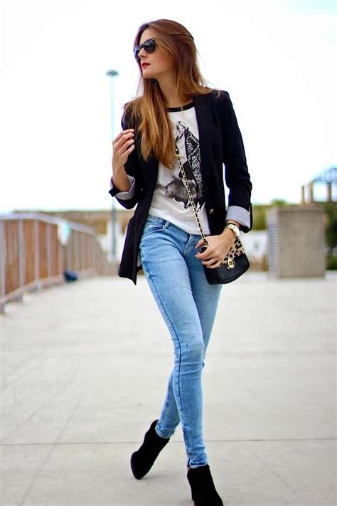 30 Fashionable Combination With Trendy Jeans Blazer Outfits Casual