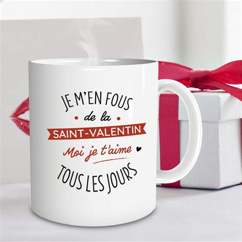 Mug Porcelaine Je M En Fous Saint Valentin Cm