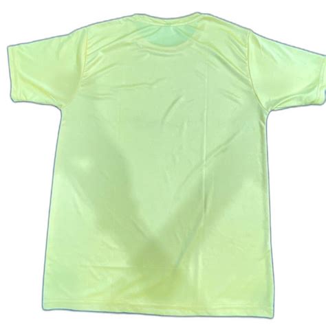 Men Neon Yellow Round Neck T Shirt Half Sleeves Plain Rs 130 Id 25807532873